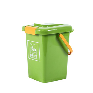 <b>Kitchen</b> Waste Bin 8L 10L 15L Rectangular Portable With Lid For Household Indoor Use Green Red Yellow Blue - Product Image 4