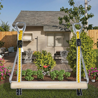 Barre de balançoire gonflable en bois pour singe, pour usage intérieur/extérieur, équipement de terrain de jeu pour école et parc de trampoline