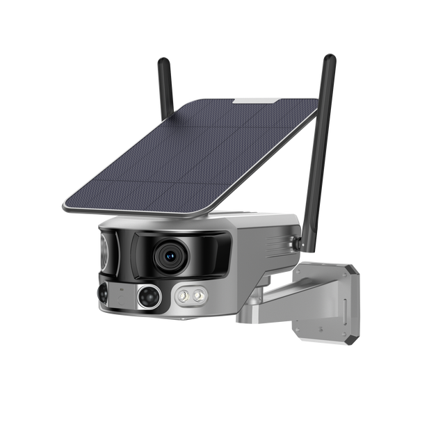KAANSKY Duo WIFI-6 Wireless Security Camera 4K Outdoor Dual Lens Panoramic Color Night Vision Battery Solar Powered Camera