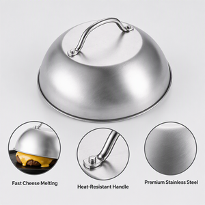 Cúpula de Acero Inoxidable de Alta Resistencia para Derretir Queso, Cubierta Redonda para Cocinar al Vapor en Planchas y Parrillas - Product Image 2