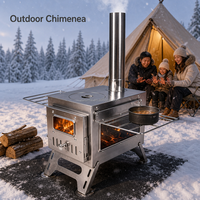 Barbecue portable au charbon de bois Zstuma, brasero, foyer extérieur, série de produits de jardin, lot de quatre