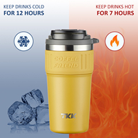 2025 Tasse de Voyage Isotherme Personnalisée au Laser, 630 ml, Double Paroi en Acier Inoxydable, Couvercles en Plastique Portables, Bouteille Sans BPA, Super Promo