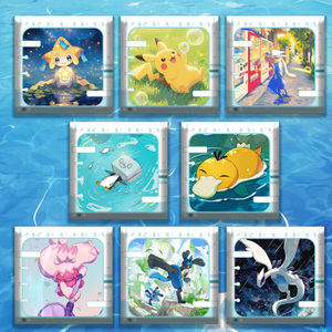 Nouveauté en gros : Sous-verres en céramique, boîte mystère artisanale, cartes à collectionner Pokémon, cadeaux de fête, boîte surprise, avec motifs <span class=keywords><strong>Pikachu</strong></span> fan art - Product Image 3