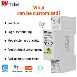 63A 1P + N WIFI akıllı devre kesici akıllı zamanlayıcı kablosuz elektrik sayacı 220V/240V akım kaçak koruma wifi denetleyici - Product Image 5