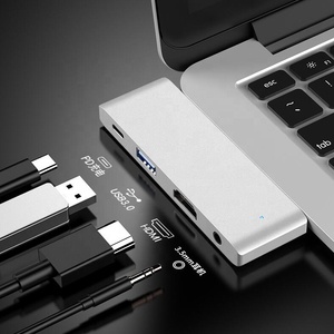 Adattatore del Hub di USB C per <span class=keywords><strong>2018</strong></span> <span class=keywords><strong>iPad</strong></span> <span class=keywords><strong>Pro</strong></span> tipo Dongle dell'adattatore di C con la presa della cuffia di USB 3.0 e di 3.5mm della tassa del PD 18W di 4K HDTV USB-C - Product Image 4