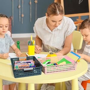 <b>Storage</b> <b>Paper</b> Tray A4 <b>Paper</b> <b>Paper</b> Trays for Classroom Desktop <b>Storage</b> Basket Sundry <b>Box</b> Kindergarten Rectangular <b>Storage</b> Basket - Product Image 6