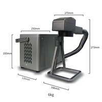 Machine de marquage laser à fibre portable refroidie par air Zixu Q8A 20W pour gravure sur métal, identification, marquage permanent et date