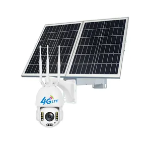 CamhiPro 5MP PTZ 20X 4G telecamera di sicurezza solare Farm con pannello solare di alimentazione