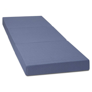 Tri Folding <strong>Mattress</strong> with Storage Bag 4" <strong>Foldable</strong> <strong>Mattress</strong> Foam Topper <strong>Floor</strong> Cot <strong>Mattress</strong> Guest Bed with Machine Washable Cover - Product Image 4