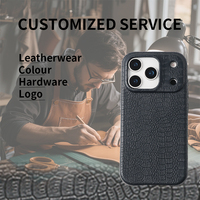 Étui de téléphone en cuir certifié LWG OEM/ODM pour iPhone 18 Pro Max Duo, conforme à la norme REACH, écologique
