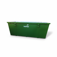 Bac à déchets robuste Q235B, conteneur à déchets mobile personnalisable, bac à déchets mobile pour la construction et le recyclage