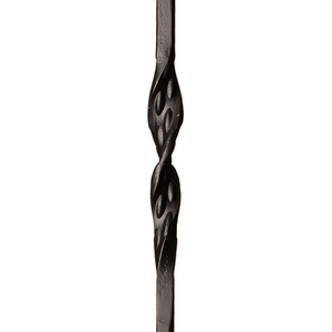Balaustre <span class=keywords><strong>de</strong></span> hierro forjado artesanal <span class=keywords><strong>de</strong></span> una sola cinta, 1/2" x 44", con husillo negro para barandales <span class=keywords><strong>de</strong></span> escalera <span class=keywords><strong>de</strong></span> estilo tradicional <span class=keywords><strong>de</strong></span> herrero - Product Image 4