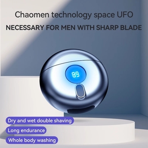 เครื่องโกนหนวดไฟฟ้ามินิยูเอฟโอ ใบมีดคู่ ชาร์จผ่าน USB สำหรับผู้ชาย ใช้โกนหนวดเครา ตัดแต่งขน เหมาะสำหรับใช้ในรถยนต์และในบ้าน - Product Image 2