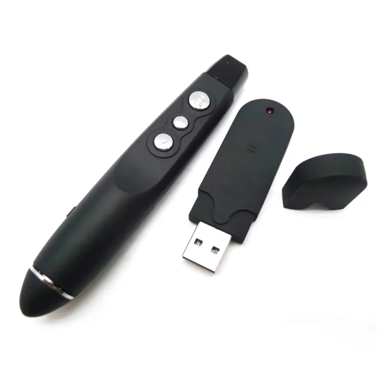 2.4GHz Wireless USB Powerpoint Presentation Remote Control Page PPT Flip Pen Pointer Clicker Presenter Red Light RF
