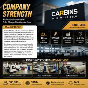 <span class=keywords><strong>Film</strong></span> de protection de peinture (PPF) Carbins couleur métallisée brillante, <span class=keywords><strong>film</strong></span> de changement de couleur de voiture, PPF auto-réparant haute brillance, haute qualité avec garantie de 5 ans, OEM ODM - Product Image 6