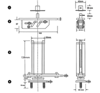 Réglable à 360° °   Charnière de porte pivotante hydraulique à rotation lourde, réglable en 3D, pliable et dissimulée pour porte pivotante
