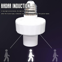 Adaptateur de douille E27 à induction radar pour ampoules intelligentes, interrupteur de lumière de pièce, interrupteur à détecteur de mouvement humain