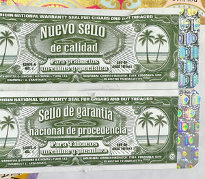 쿠바 수제 시가 박스용 새로운 보안 씰 OEM 그린 라벨 맞춤 코드 지원 그린 스탬프 스티커 - Product Image 2