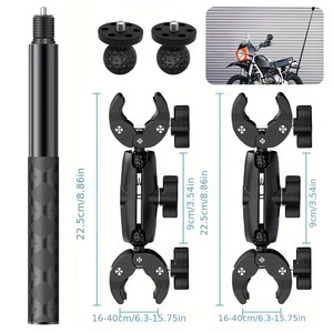 <span class=keywords><strong>Kit</strong></span> de Montaje para Motocicleta para <span class=keywords><strong>Insta360</strong></span> X5 X4 X3 <span class=keywords><strong>X2</strong></span> RS DJI GoPro, Soporte Doble para Manillar, Palo Selfie para Insta 360, Accesorios de Montaje - Product Image 1