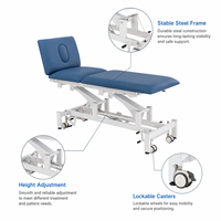 Table de thérapie clinique pour lit médical, avec cache-visage amovible, revêtement durable et base à roulettes mobiles