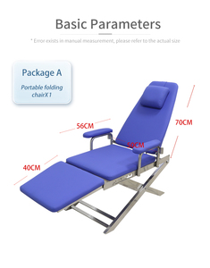 Unidad de silla <span class=keywords><strong>dental</strong></span> plegable portátil con bandeja de escupidera de acero inoxidable, luz móvil para equipos y accesorios de terapia oral - Product Image 2