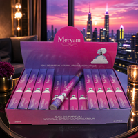 Parfum pour femme Vanille en spray Flacon fin Ombré violet rose Boîte de présentation Ciel nocturne de la ville Vanité Endurance