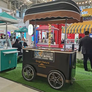 Gerobak Penjual Es Krim Gelato Gerobak Makanan Penutup Bergerak Gerobak Katering Luar Ruangan Gerobak Bisnis Makanan Jalanan - Product Image 2