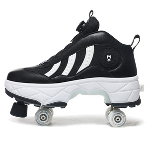 Roller Skates With Brakes Four Wheel Sporty Style Anti Slippery PU Outsole Round Toe Helios Skateboarding Shoes - Product Image 4