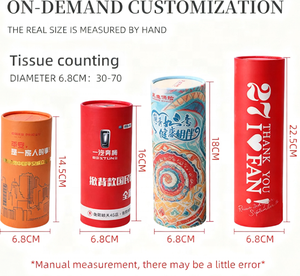 Изготовленный на заказ Рождественский мягкий чехол для салфеток для лица Автомобильный держатель для салфеток Бамбуковый Цилиндр для салфеток для автомобиля - Product Image 2