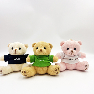 Lindo oso de peluche pequeño llavero de juguete con camiseta logotipo personalizado oso de peluche llavero de juguete regalos de promoción - Product Image 5