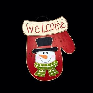 Décoration de Noël en bois à LED la plus vendue : Bonhomme de neige et Père Noël suspendus, décorations de Noël personnalisées - Product Image 2