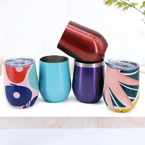 Vaso negro creativo Tazas de porcelana Taza de café de vidrio vintage a granel Vaso de vino de 12oz