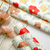 Kertas Bunga untuk Buket Bunga Motif Mawar Kertas Bunga Romantis Kertas Pembungkus Kado Kertas Pembungkus Bunga Korea