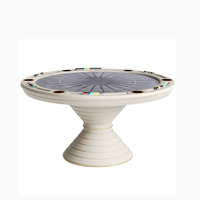 Table de poker professionnelle de luxe moderne pour l'intérieur, 6 places, ronde, imperméable, en feutre, avec porte-gobelets, plateau à jetons, table de jeu en bois de casino