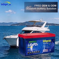 Batterie LiFePO4 36V 200AH Grade A Personnalisée Industrielle 6K Cycle Profond Marine RS485 BMS Intelligent Prise Anderson CE RoHS IP67 OEM ODM