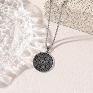 Collana con 99 <span class=keywords><strong>Nomi</strong></span> <span class=keywords><strong>di</strong></span> Allah in Acciaio Inossidabile, Ciondolo Islamico con Scritta Araba, Gioielli Religiosi Musulmani, Regalo per Ramadan ed Eid per Uomini e Donne - Product Image 2