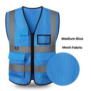 Áo phản quang có logo tùy chỉnh, đạt tiêu chuẩn ANSI Class 2, chống nước, tích hợp đèn LED, chất liệu polyester, bảo hộ lao động cho ngành xây dựng và công nghiệp - Product Image 5