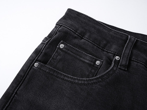 Jeans Amiry de haute qualité, déchirés, bleus, à séchage rapide, décontractés, coupe crayon, pour hommes, vente en gros d'usine, jeans en denim personnalisables, délavés - Product Image 5