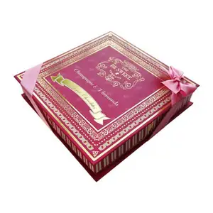 Caja de regalo de lujo para chocolate, fresa y galletas, dulces, galletas dulces, caja de regalo con rejillas y divisores
