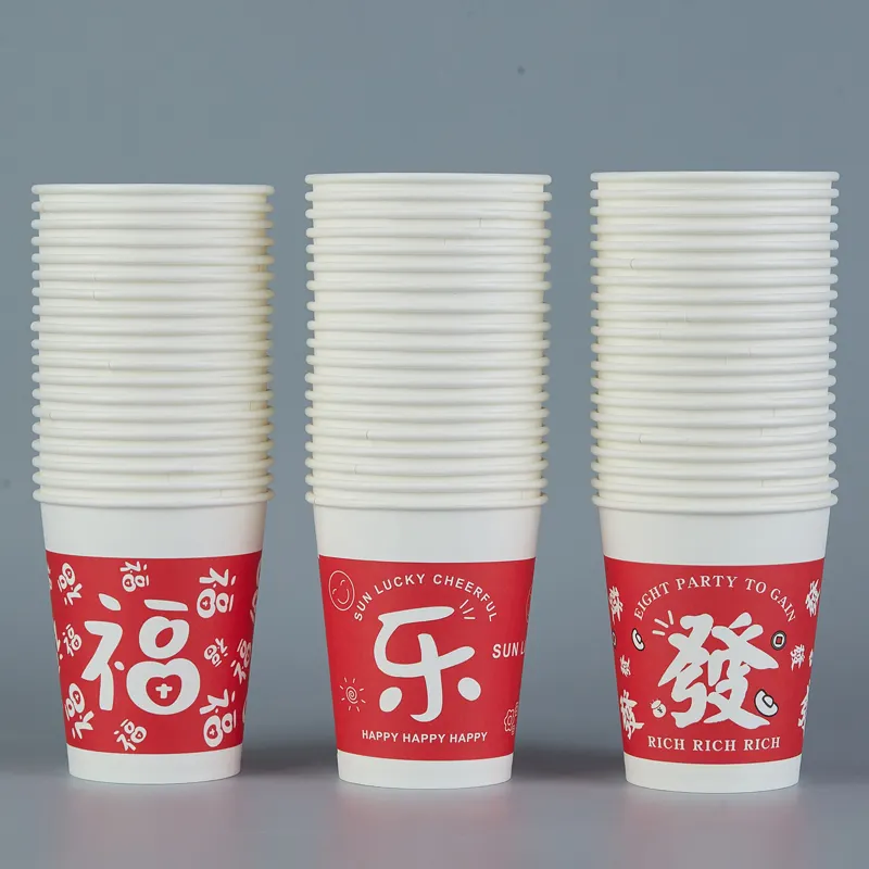 Özel marka kağıt kaplar bardak tek kullanımlık kapaklı kupa