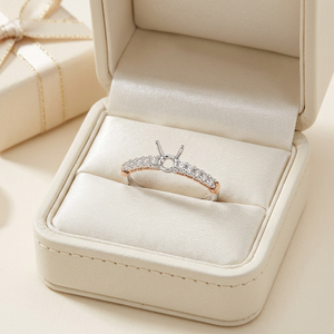 Hot Sale High Quality Classic Design Fine Jewelry 18K Solid Gold Real Natural Diamond Semi Mounting <b>Ring</b> Without the Main <b>Stone</b> - Product Image 5