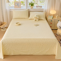 Set Sprei Kasur Anak 4 Potong, Rajutan, Anti Kusut, Katun, Multiwarna untuk Anak Laki-laki, Perempuan, Remaja & Balita