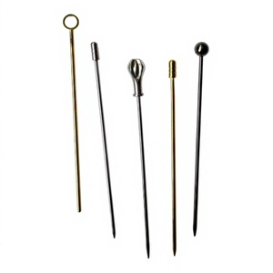 Juego de Palillos para Cócteles de Metal, Herramientas de Bar de Acero Inoxidable, Reutilizables, Diseño Minimalista para Decoración de Cócteles, Palillos para Cócteles Hechos a Mano - Product Image 1