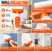 Kit de peinture murale à base d'eau avec rouleau, pour réparation et rénovation des murs intérieurs, comprenant un pinceau à rouleau