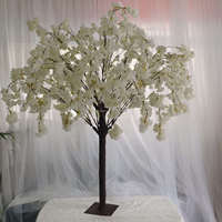 EG-TG004 Élégante plante d'intérieur Sakura 1,50 m (5 pieds) Arbre artificiel de cerisier blanc pour centre de table de mariage