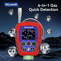 Detector de Gas Portátil Multimodo 4 en 1 con Bomba de Succión, Detector de Fugas de SF6 con Sonda para Seguridad Industrial