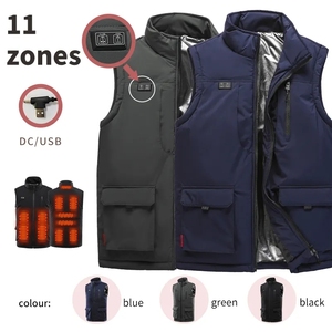 Gilet chauffant léger rechargeable avec logo personnalisé pour hommes et femmes, idéal pour la chasse, le ski et les activités de plein air en hiver, alimenté par batterie USB. - Product Image 3