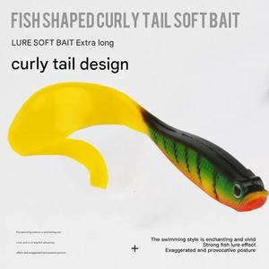 12cm 5,5G cola rizada cebo suave alto rendimiento señuelo de pesca al por mayor cebo de pesca reflectante - Product Image 4
