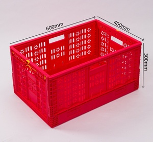 Conteneur de rangement en plastique empilable et pliable de 60 L avec <span class=keywords><strong>lattes</strong></span>, pour la maison, le bureau, l'extérieur, la voiture, caisse en plastique - Product Image 6