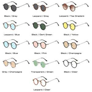 Gafas de Sol Redondas Pequeñas Estilo Steampunk con Lentes Transparentes Color Océano, Protección UV400, Moda Retro 2025 para Mujer y Hombre - Product Image 5